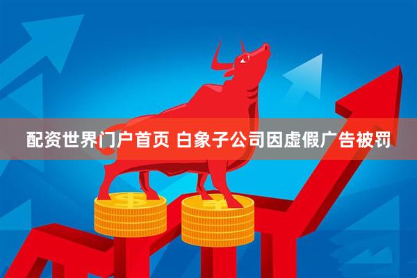 配资世界门户首页 白象子公司因虚假广告被罚